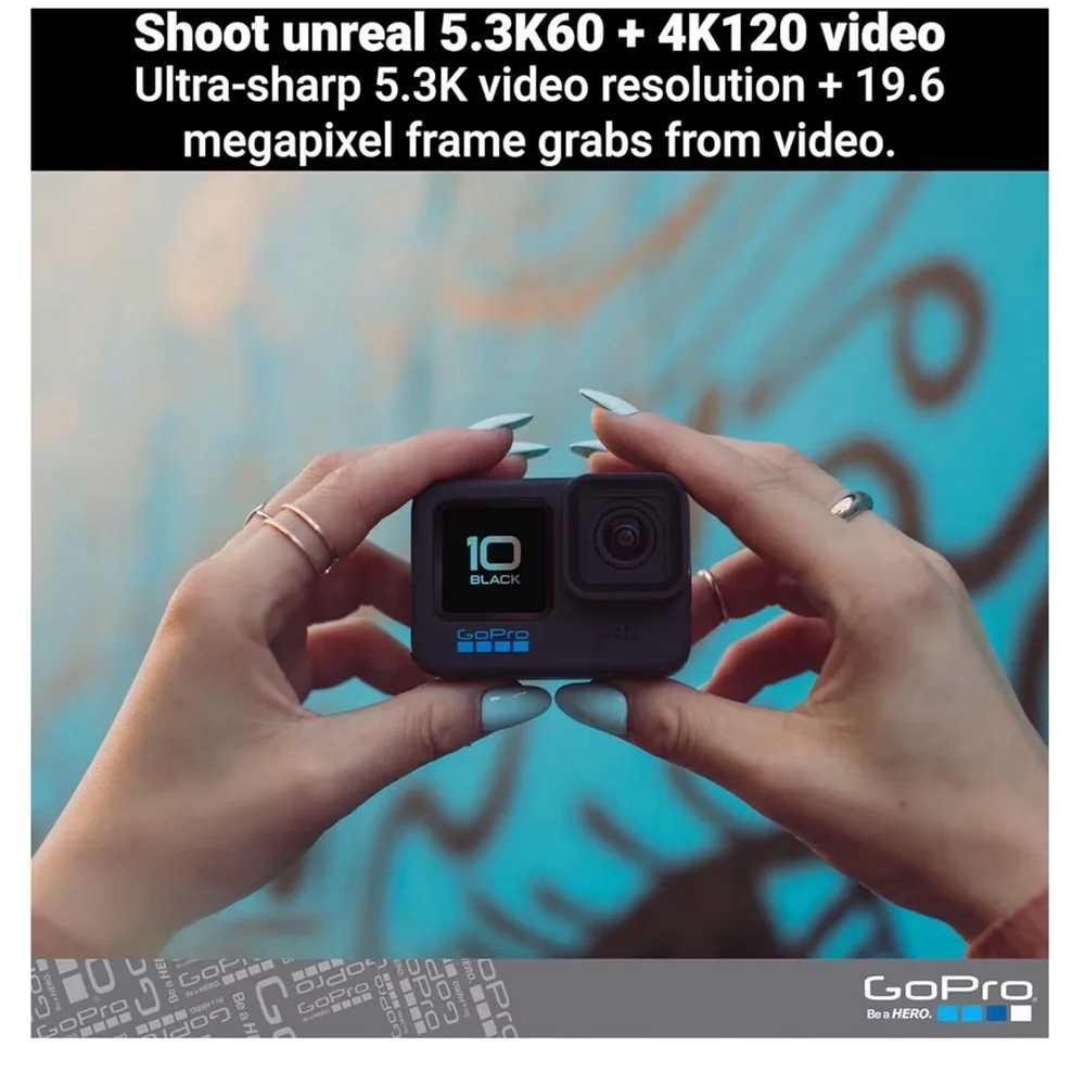 GoPro Camera with Black Chest Mount